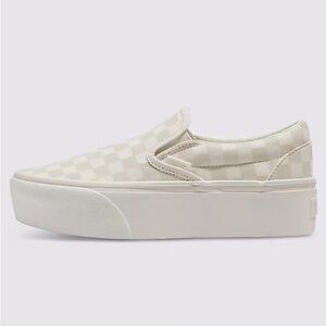 Classic Vans Slip-On Checkerboard Stackform Shoe marshmallow size 7